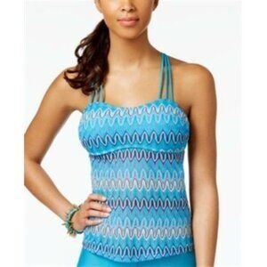 NWT Hula Honey S Peacock Festival Crochet Lace Tankini Swim Top #88117